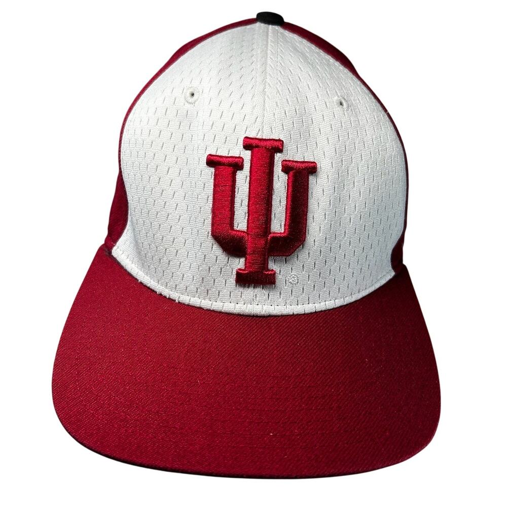 Indiana Hoosiers red white NCAA 47 brand snapback hat OSFA